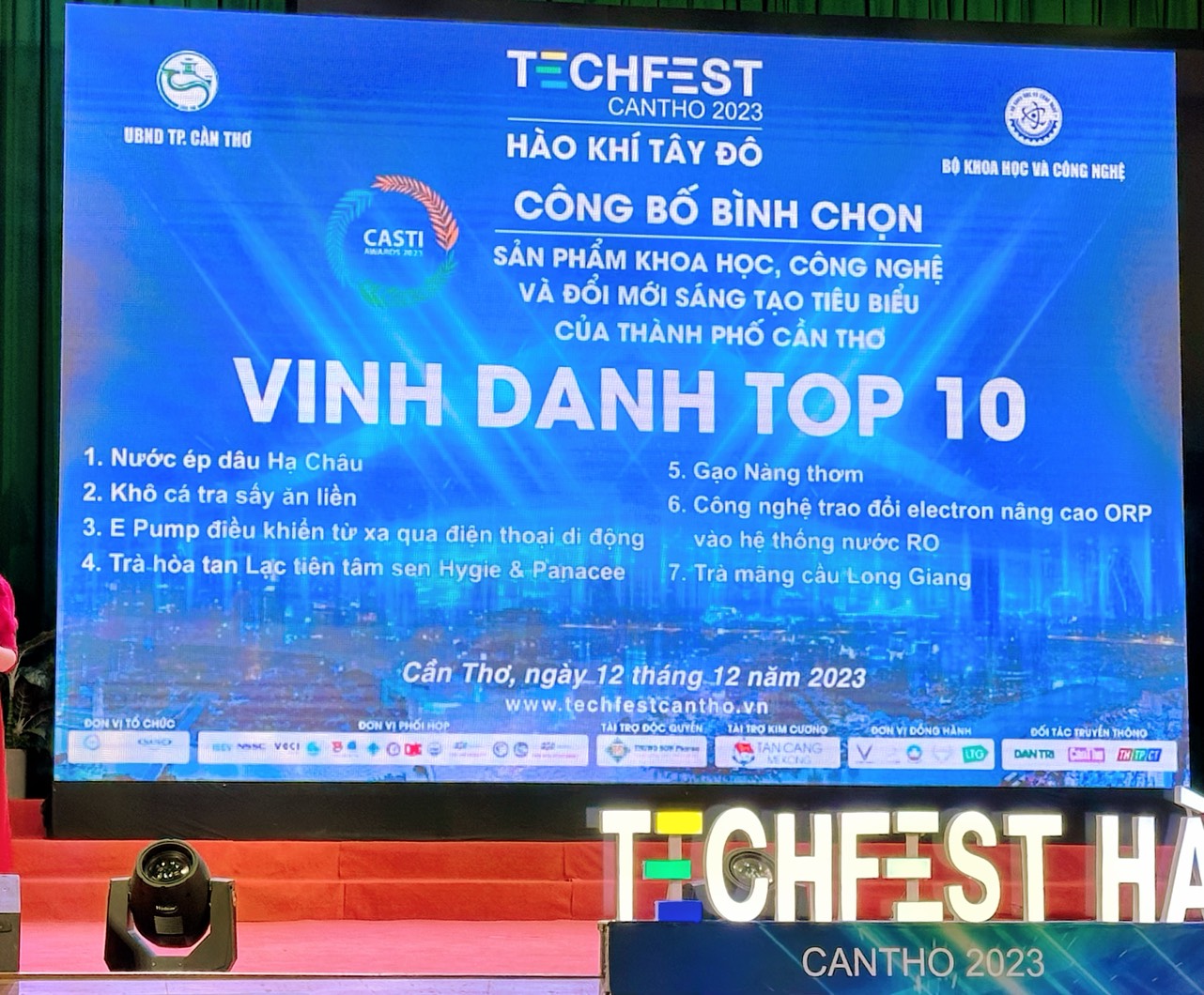Trà Lạc Tiên Tâm Sen Hygie - Top 10 sản phẩm KHCN tiêu biểu nhất TP Cần Thơ tại Techfest CanTho 2023