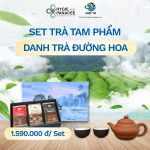 Hộp Tam Phẩm Danh Trà Đường Hoa (Bạch Mẫu Đơn 35g Và Bích Loa Xuân / Hồng Mật / Mỹ Nhân 100g)