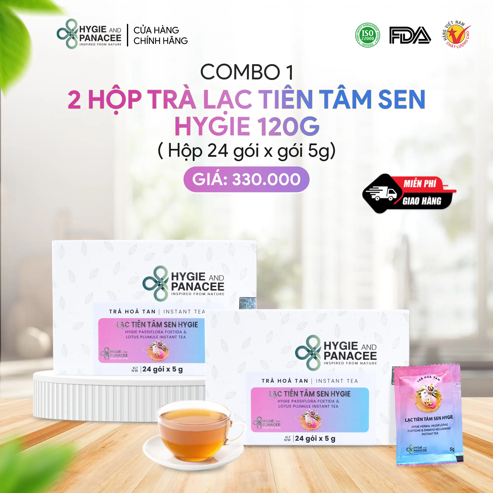 Combo 2 Hộp Trà Lạc Liên Tâm Sen