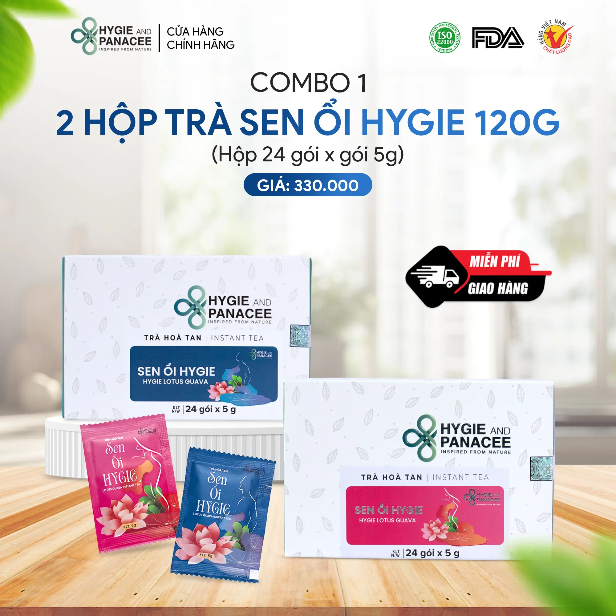 Combo 2 Hộp Trà Sen Ổi